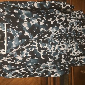 Floral Black and Teal Blouse